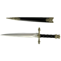 Sztylet Rycerski Z Pochwą Dekoracyjny Stalowy