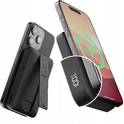 Powerbank indukcyjny 10000mAh do Magsafe Qi 15W, kabel
