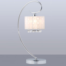 Abażurowa LAMPA stołowa SPAN MTM1583/1 Italux kryształki LAMPKA