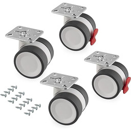 Emuca - Zestaw kółka 2 z płytą montażową,