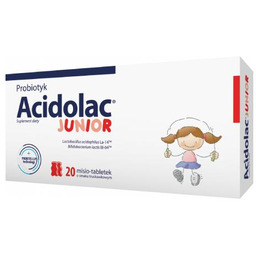ACIDOLAC JUNIOR Probiotyk o smaku truskawkowym, 20 misio-tabletek