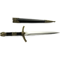 Sztylet Rycerski Z Pochwą Dekoracyjny Stalowy