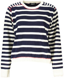 NIEBIESKI SWETER DESIGUAL DAMSKI