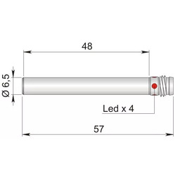 Czujnik indukcyjny 6,5 mm SI6.5-DC2 PNP NC H1