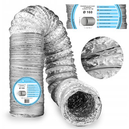 Rura Wentylacyjna Aluminiowa Elastyczna fi 160 10m przewód