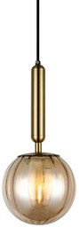 Lampa wisząca nowoczesna Ravena PND-2324-1 BRO+AMB bursztynowy Italux