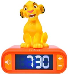 LEXIBOOK Budzik z lampką nocną Disney Król Lew