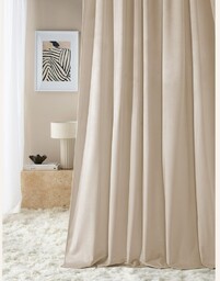 ZASŁONA WELUROWA BIANCA - KREMOWA 140x270 TAŚMA