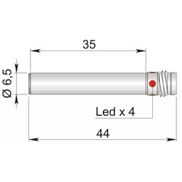 Czujnik indukcyjny 6,5 mm SI6.5-DC2 PNP NC H1