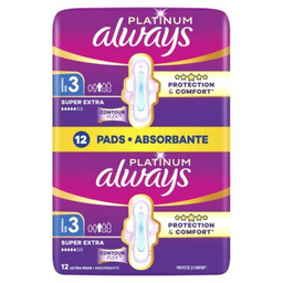 ALWAYS Podpaski Platinum Night Rozmiar 3 (12 sztuk)