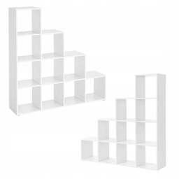 Regał Schodkowy Kostkowy półka szafka 10 półek otwarty