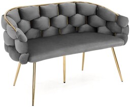 Sofa glamour BALLOON Welur Szary #20 DC-KT9118