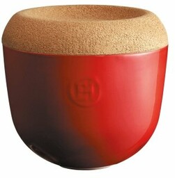 Emile Henry NATURAL Pojemnik na Czosnek - Czerwony