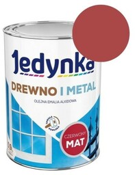 JEDYNKA Emalia Drewno i Metal czerwony mat 0,9L
