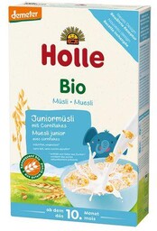 HOLLE Junior Kaszka musli z płatkami kukurydzianymi po