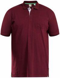 Duża Koszulka Polo Bordowa GRANT-D555