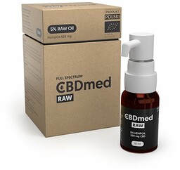 Olej konopny RAW 5% CBDmed (500 mg CBD),
