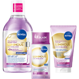 Zestaw NIVEA LUMINOUS SKIN GLOW Esencja Płyn Micelarny