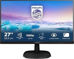 Philips Full-Hd-Lcd-Monitor 273V7Qjab/00 273V7QJAB/00 Monitor, Czarny, 27 Cali