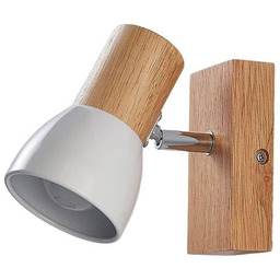 Lindby - Thorin Lampa Ścienna Light Wood/White