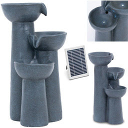 Fontanna kaskada ogrodowa solarna z oświetleniem LED 3