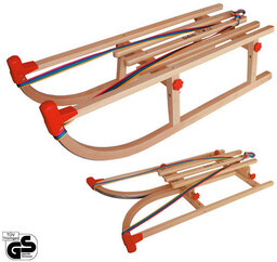 Sanki drewniane YARO 90 cm składane w kartonie