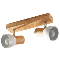 Lindby - Thorin 2 Lampa Sufitowa Wood/White