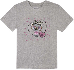Dziewczęcy t-shirt bawełniany szary Tup tup miś koala