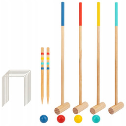 Tooky Toy Drewniany Krykiet Gra Sportowa Ogrodowa