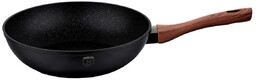 Edinos Granitowy wok z brązową rączką 28cm -