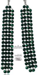 Kryształy Kolczyki Emerald Crystallized Srebro