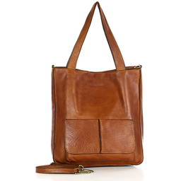 Shopperka skórzana MARCO MAZZINI camelowa v234b