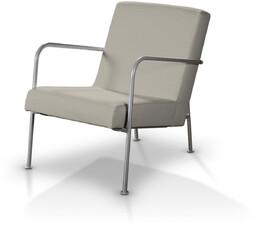 Pokrowiec na fotel Ikea PS, jasno szary welwet,