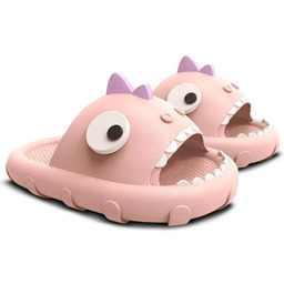 Klapki Gumowe Damskie Pirania Różowe Piankowe Ogrodowe Basenowe