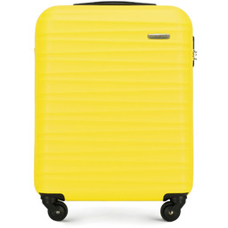 Walizka kabinowa z ABS-u z żebrowaniem żółta