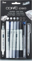 COPIC Ciao Marker 5+1 Set "Grey Tones", 5