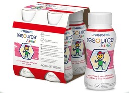 Resource Junior smak truskawkowy, 4 x 200 ml