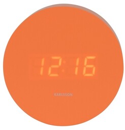 Karlsson 5981OR designerski zegar LED z alarmempomarańczowy, średnica
