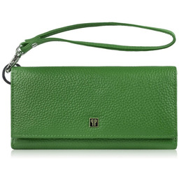 Duży portfel damski skórzany z miejscem na telefon