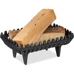 Relaxdays Ruszt kominkowy, kozioł do kominka, wys. x