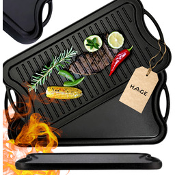 Duża Płyta Żeliwna Dwustronna 51x26 cm Ruszt Grill