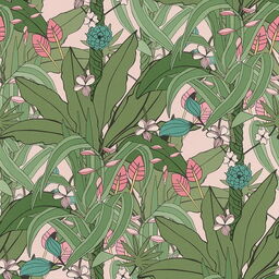 Tapeta dekoracyjna Rasch Textil Club Botanique 538953