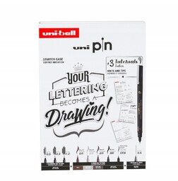 ZESTAW STARTOWY CIENKOPISÓW KREŚLARSKICH UNI PIN LETTERING RÓŻNE