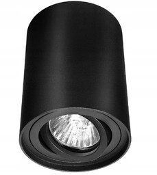 Tuba GU10 sufitowa okrągłą lampa czarna bross regulowana
