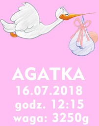 Metryczka dla dziewczynki - plakat Wymiar do wyboru: