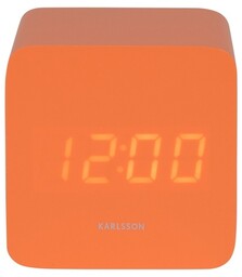Karlsson 5982OR designerski zegar LED z alarmempomarańczowy, 7