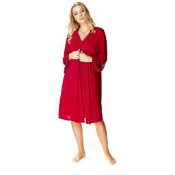 Piękny peniuar damski Paula wiązany długi rękaw :