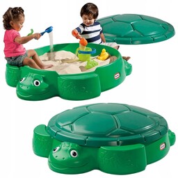 Little Tikes Zielona Piaskownica Ogrodowa Z Pokrywą Żółw