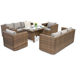 Meble ogrodowe z technorattanu Roma Apetito 8 Garden