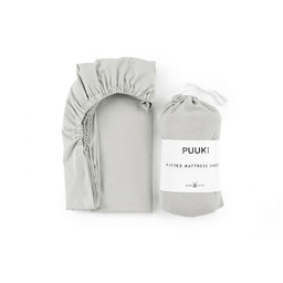 Puuki Prześcieradło do łóżeczka organic 60x120 Jasny szary
